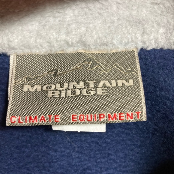 MOUNTAIN RIDGE MENS CLIMATE EQUIPMENT FLEECE PULLOVER JACKET NAVY BLUE SIZE MED - Picture 7 of 10